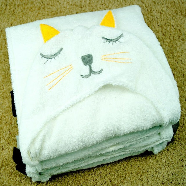 Newborn Cotton Bath Towel For Kid Baby Hooded Infant Blanket