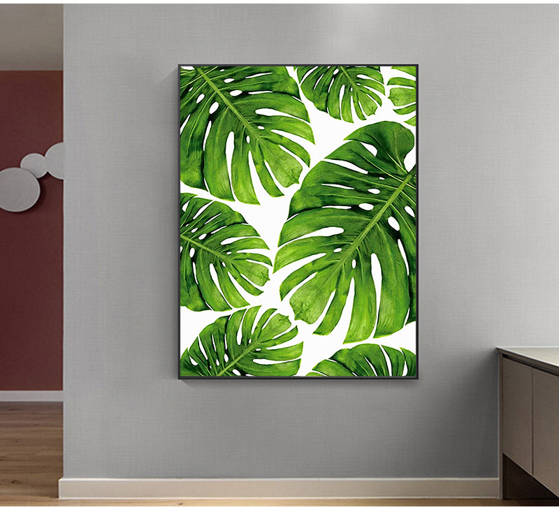 Home Decor Green Plant Canvas Painting